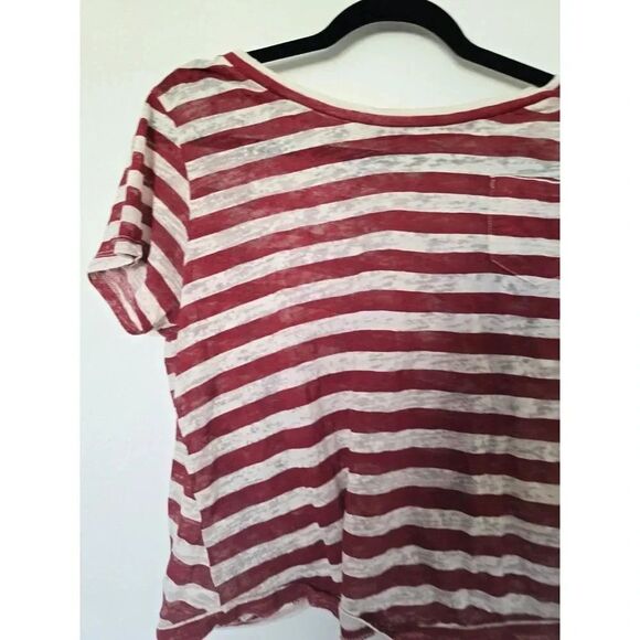 Red White Stripe Summer Blouse Jessica Simpson Large - Picture 1 of 8
